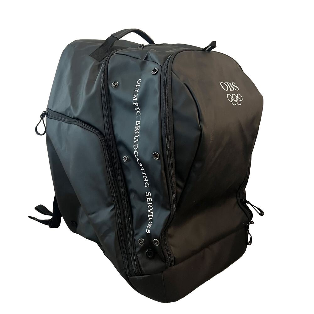 Authentic PyeongChang 2018 Winter Olympics OBS Crew Black Backpack ~40L Large